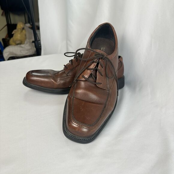 Men's Bostonian Flexlite "Hommes" Brown Leather Dress Shoe 10 1/2M - Picture 3 of 9